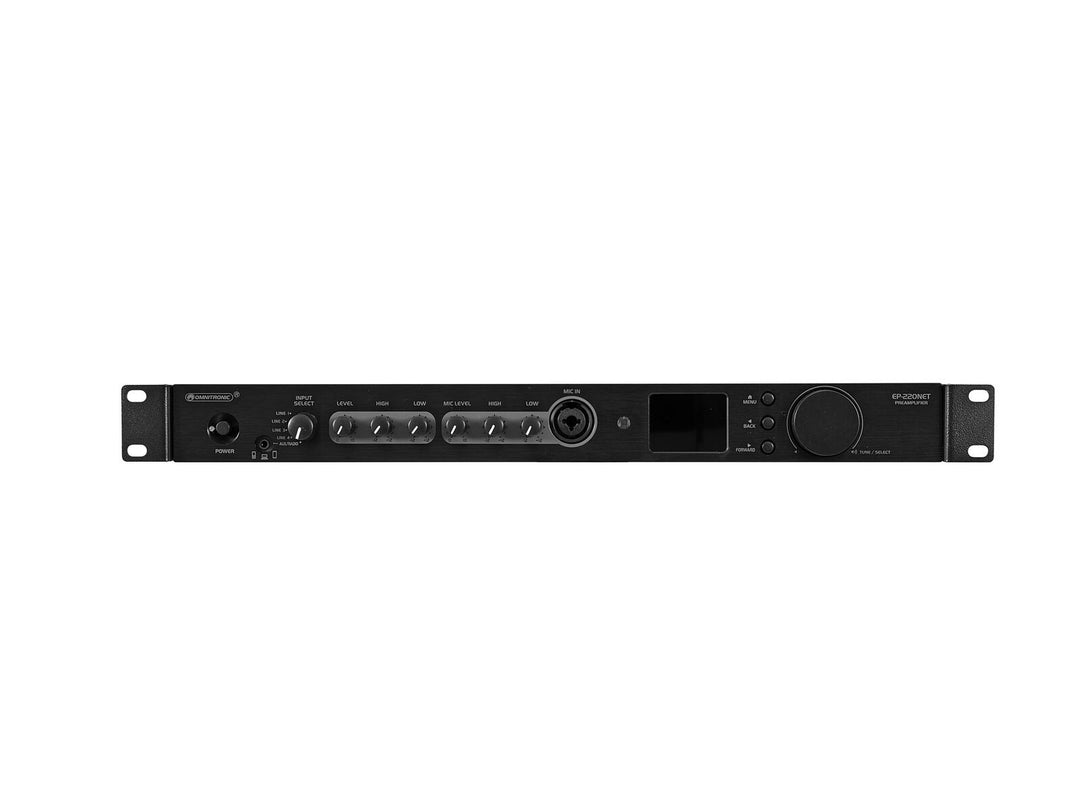 OMNITRONIC EP-220NET preamplificatore con radio Internet, DAB+ e Bluetooth