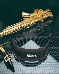 Neotech Soft Sax tracolla per sassofono XL, nera, gancio in plastica