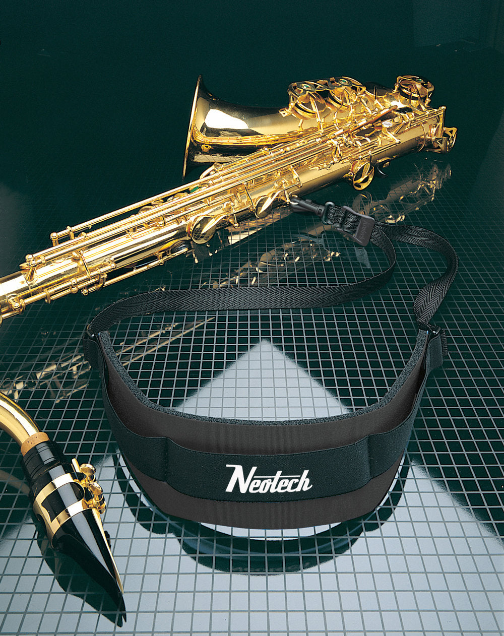 Neotech Soft Sax tracolla per sassofono XL, nera, gancio in plastica