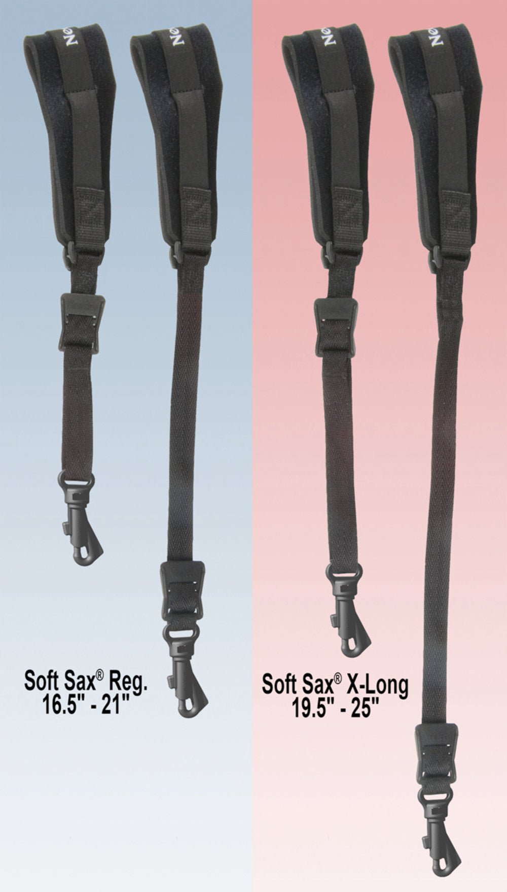 Neotech Soft Sax tracolla per sassofono XL, nera, gancio in plastica