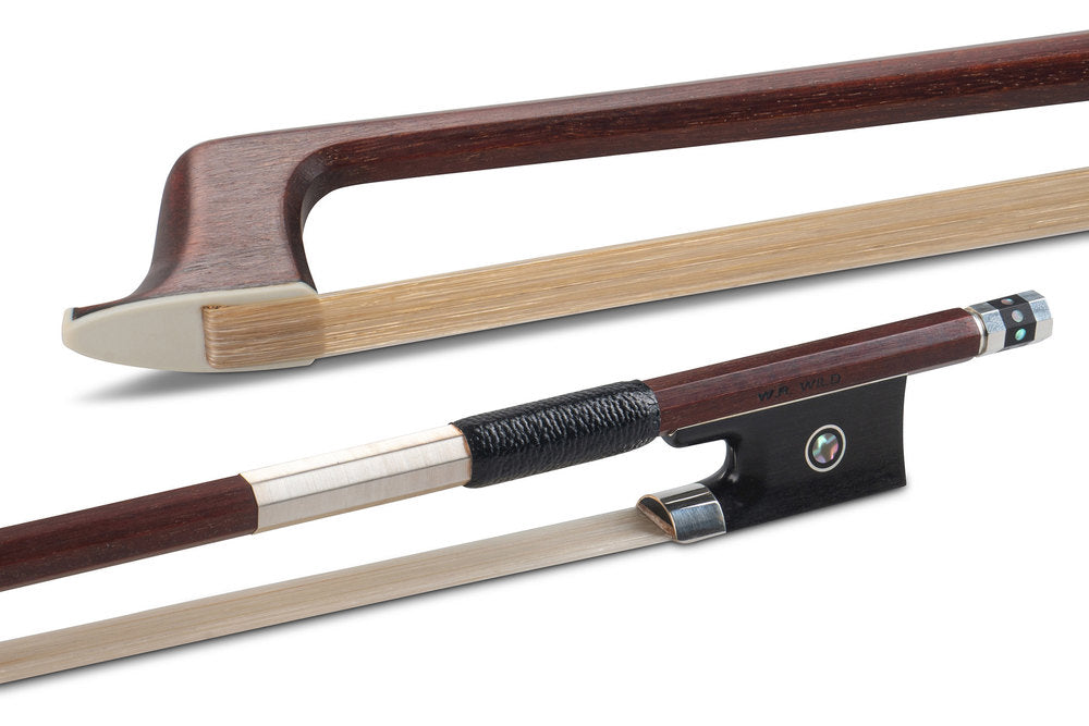 GEWA arco per violino W.R. Wild, bacchetta ottagonale in pernambuco, montato in argento