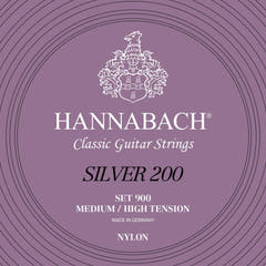 Corde Hannabach per chitarre classiche Serie 900 Tensione Media/Alta Silver 200 - Set medium high (900MHT)