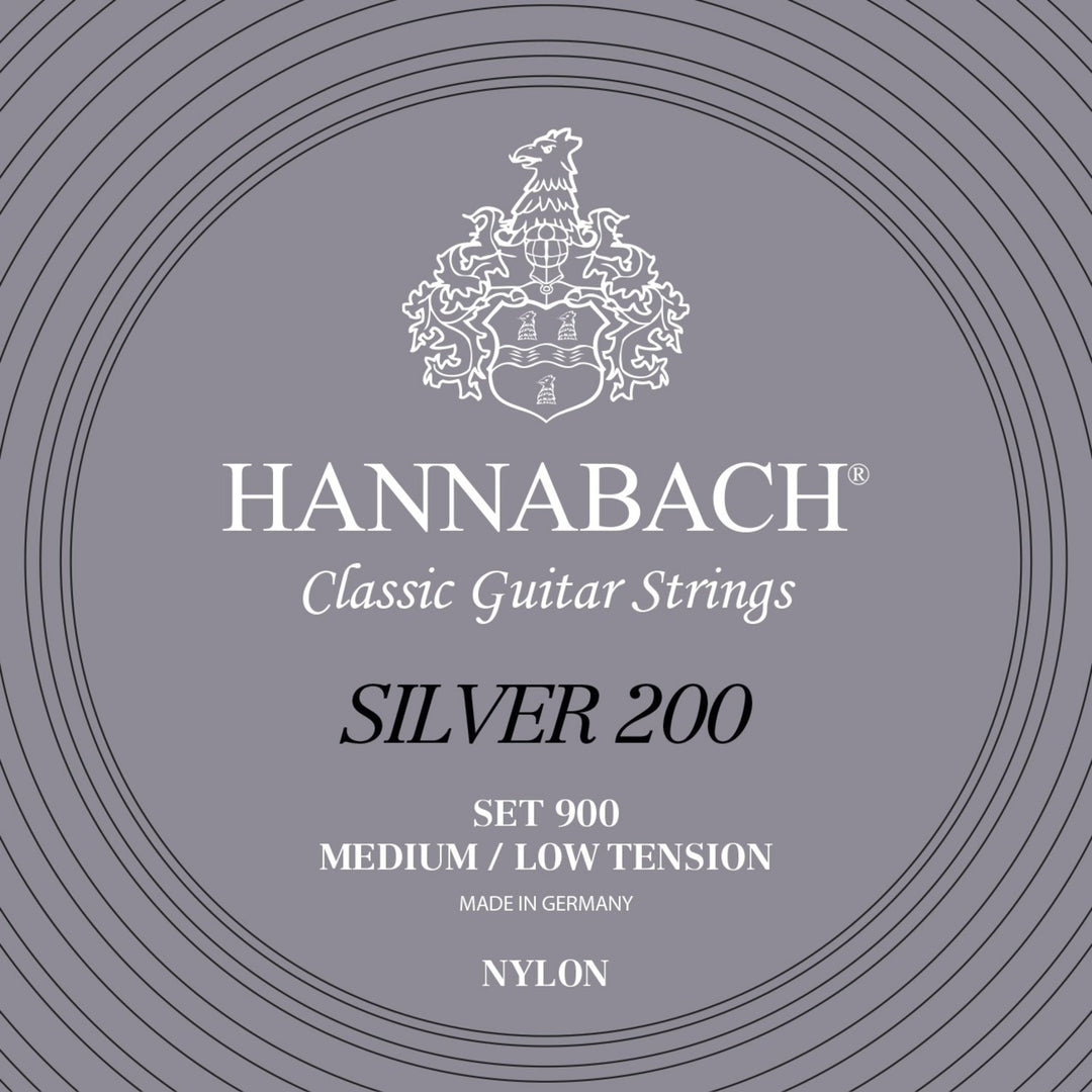 Corde Hannabach per chitarra classica Series 900 tensione Medium/Low Silver 200 - Set medium low (900MLT)