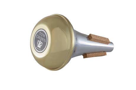 Tom Crown sordina straight per trombe, fondo in ottone giallo