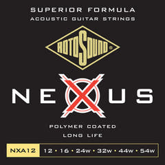 Rotosound Strings for Acoustic chitarre Nexus Coated - Set Medium Light 12-54 (NXA12)