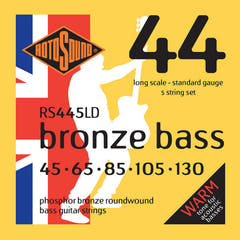 Rotosound Corde per basso acustico Bronze Bass 44 - Set 5 corde Standard 45-130 (RS445LD)
