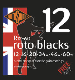 Rotosound Roto Blacks R12-60 corde per chitarra elettrica 12-60