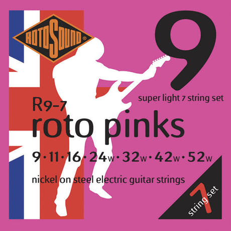 Rotosound Roto Pinks R9-7 corde per chitarra elettrica a 7 corde 9-52