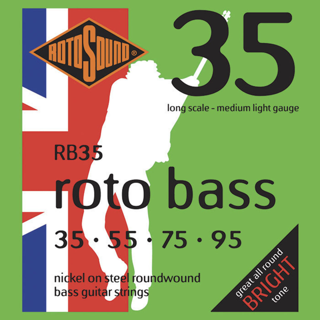Rotosound Corde per E-Bass Roto Bass - Set 4 corde Nickel Medium Light 35-95 (RB35)
