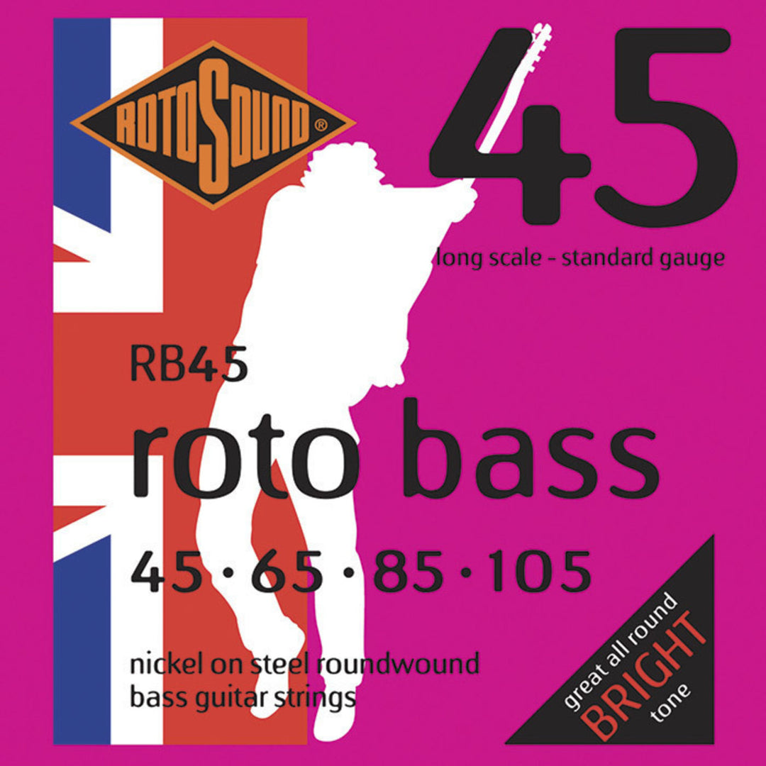 Rotosound Corde per basso elettrico Roto Bass - Set 4 corde Nickel Standard 45-105 (RB45)