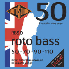 Rotosound Corde per basso elettrico Roto Bass - Set a 4 corde Nickel Heavy 50-110 (RB50)