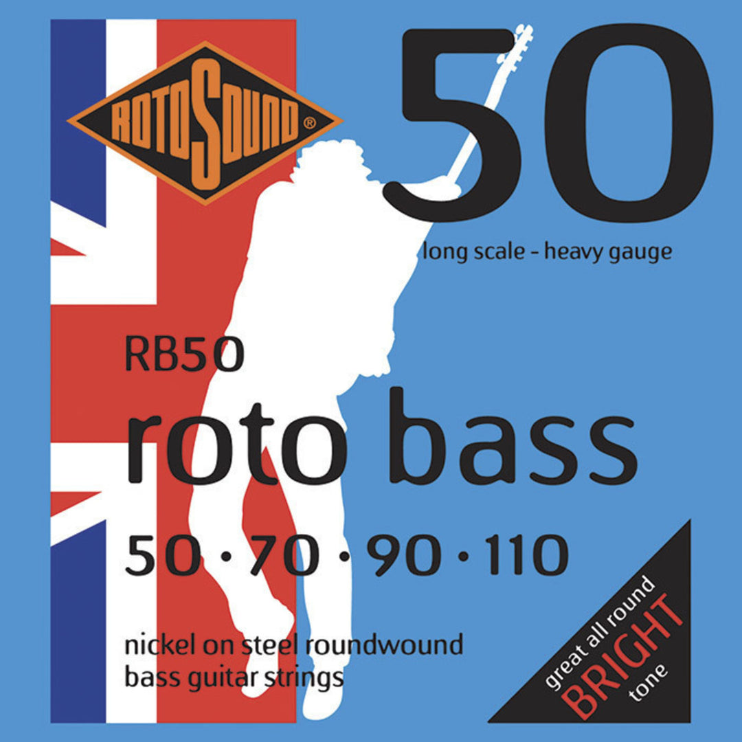 Rotosound Corde per basso elettrico Roto Bass - Set a 4 corde Nickel Heavy 50-110 (RB50)
