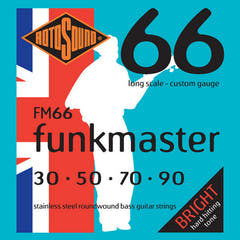 Corde Rotosound per basso elettrico Swing Bass 66 - Set a 4 corde FUNKMASTER Custom 30-90 (FM66)