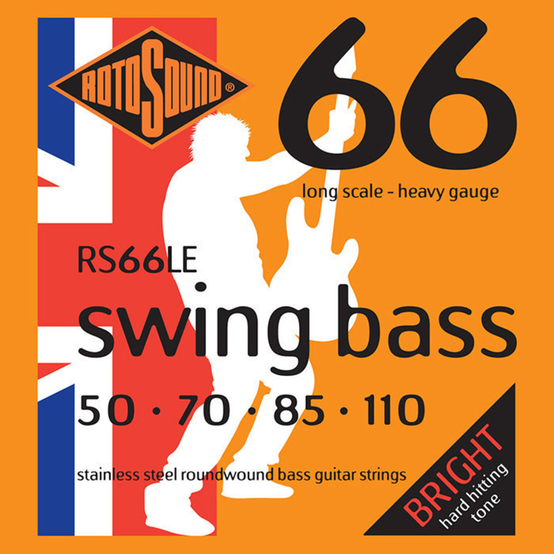 Rotosound Corde per basso elettrico Swing Bass 66 - Set 4 corde Heavy 50-110 (RS66LE)