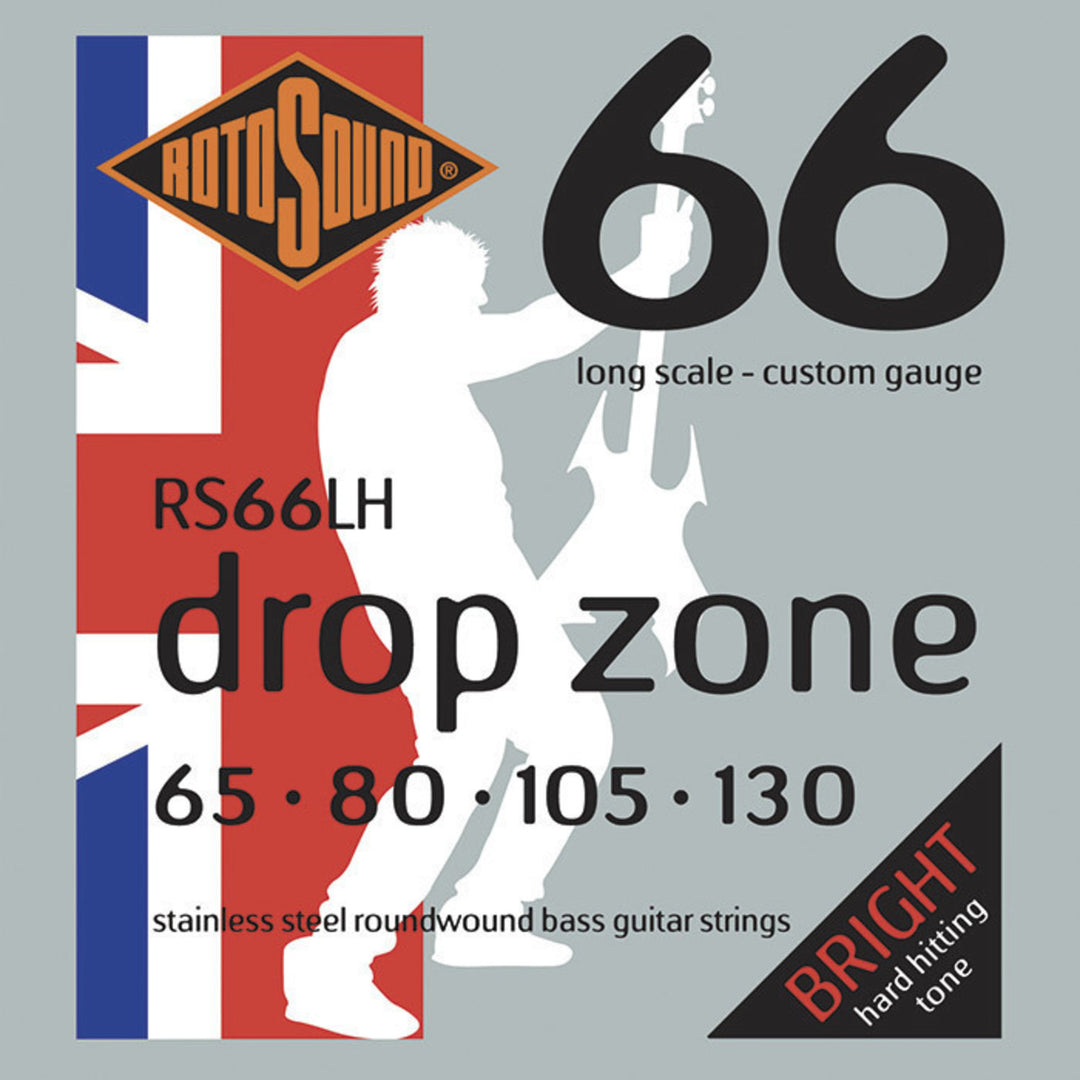 Rotosound Corde per E-Bass Swing Bass 66 - set a 4 corde DROP ZONE Custom 65-130 (RS66LH)