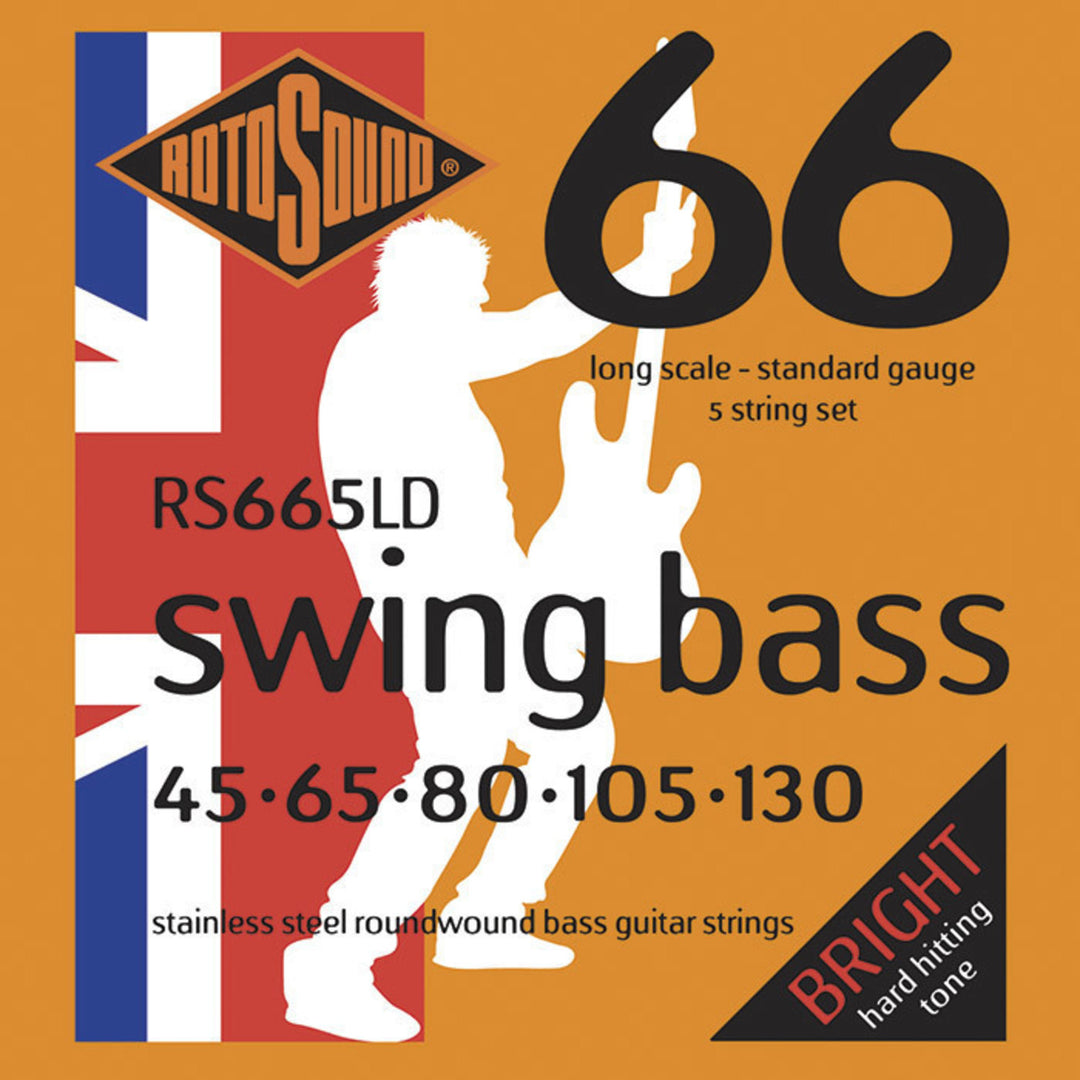 Corde per E-Bass Rotosound Swing Bass 66 - Set 5-string Stainless Steel Standard 45-130 (RS665LD)