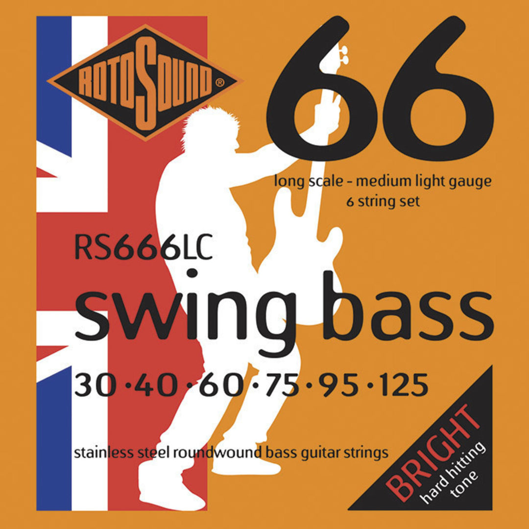 Corde per E-Bass Rotosound Swing Bass 66 - Set 6 corde Stainless Steel Medium Light 30-125 (RS666LC)