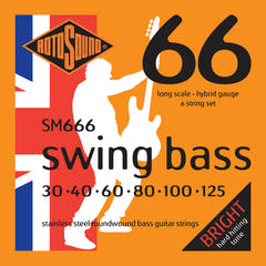 Corde Rotosound per E-Bass Swing Bass 66 - Set 6-string Stainless Steel Hybrid 30-125 (SM666)