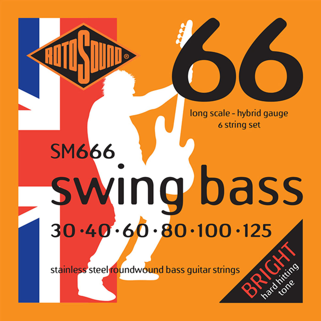 Corde Rotosound per E-Bass Swing Bass 66 - Set 6-string Stainless Steel Hybrid 30-125 (SM666)