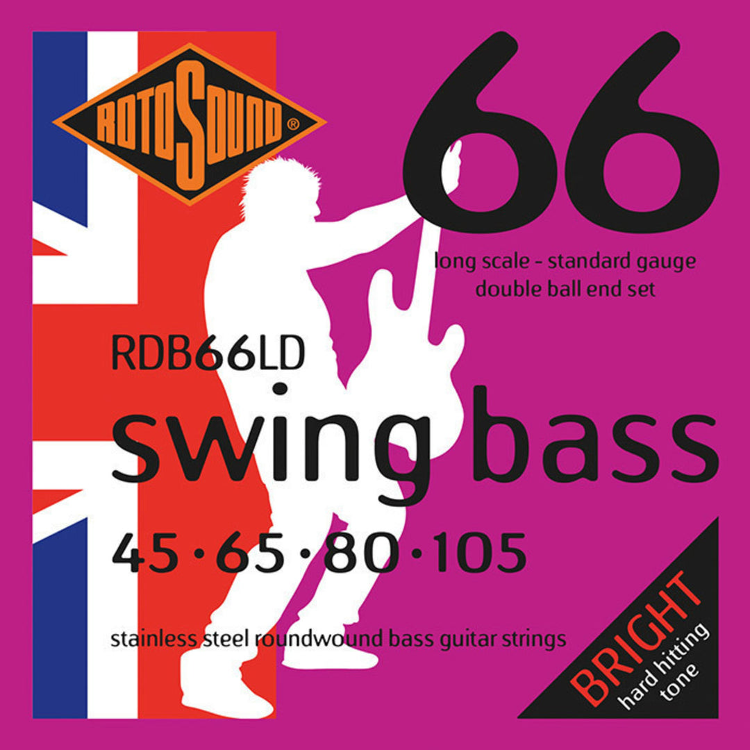 Rotosound E-Bass Strings Swing Bass 66 Double Ball End - Set 4-corde medium 45-105 Double Ball (RDB66LD)