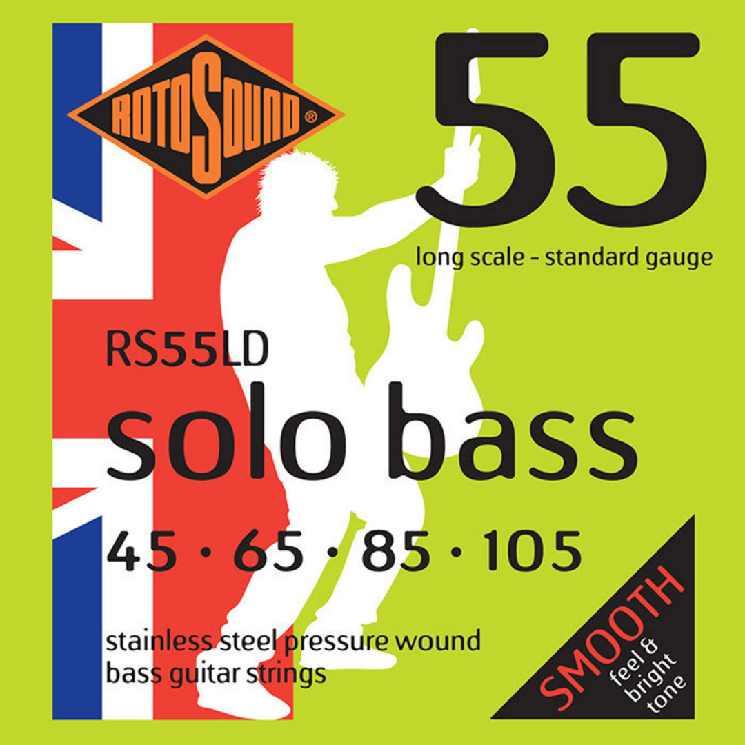 Rotosound Corde per basso elettrico Solo Bass 55 - Set 4 corde Standard 45-105 (RS55LD)