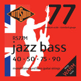 Rotosound Jazz Bass Strings Jazz Bass 77 - Set 4-string Medium 40-90 //Medium scale length (30.5"/772mm to 32"/810mm) (RS77M)