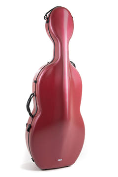 GEWA Polycarbonate 4.6 custodia per violoncello 4/4, rossa, Rolly