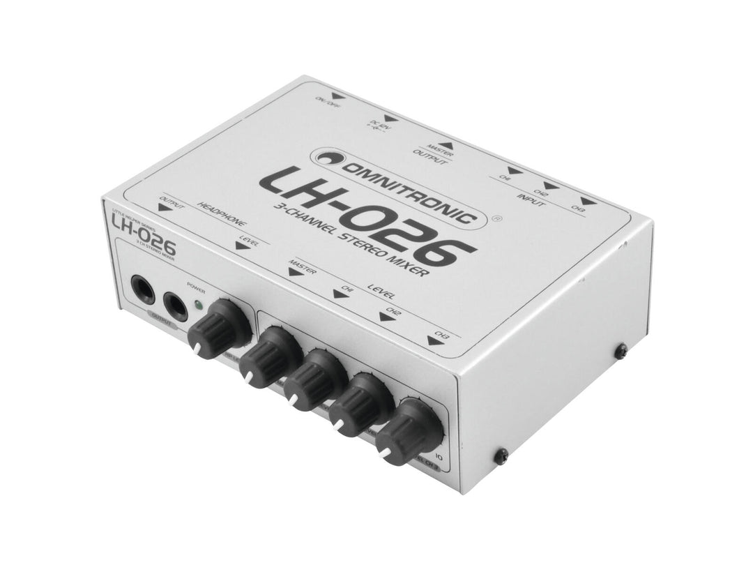 OMNITRONIC LH-026 Mixer stereo a 3 canali