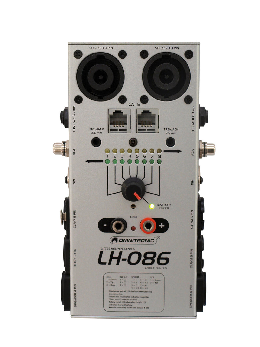 OMNITRONIC LH-086 Tester per cavi