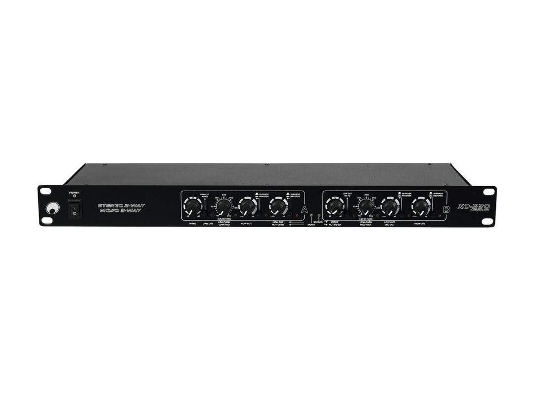 Omnitronic XO-230 Active Crossover – 2-Way Stereo / 3-Way Mono