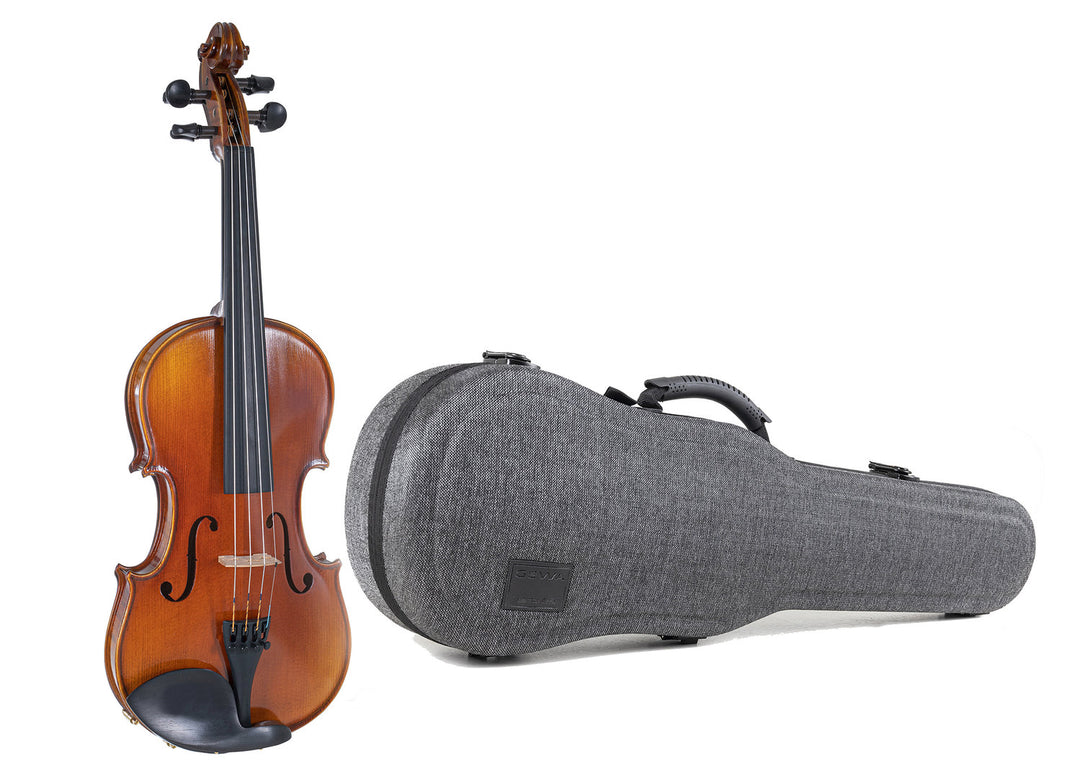 GEWA Violini Maestro 1 - 4/4 (Pronto per suonare, incl. case sagomato per violino GEWA Bio, senza archetto, con corde Il Cannone)