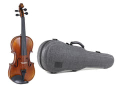 GEWA Violin Maestro 2 - 4/4 (Pronto per suonare, incl. custodia per violino sagomata GEWA Bio, senza archetto, con corde Il Cannone)