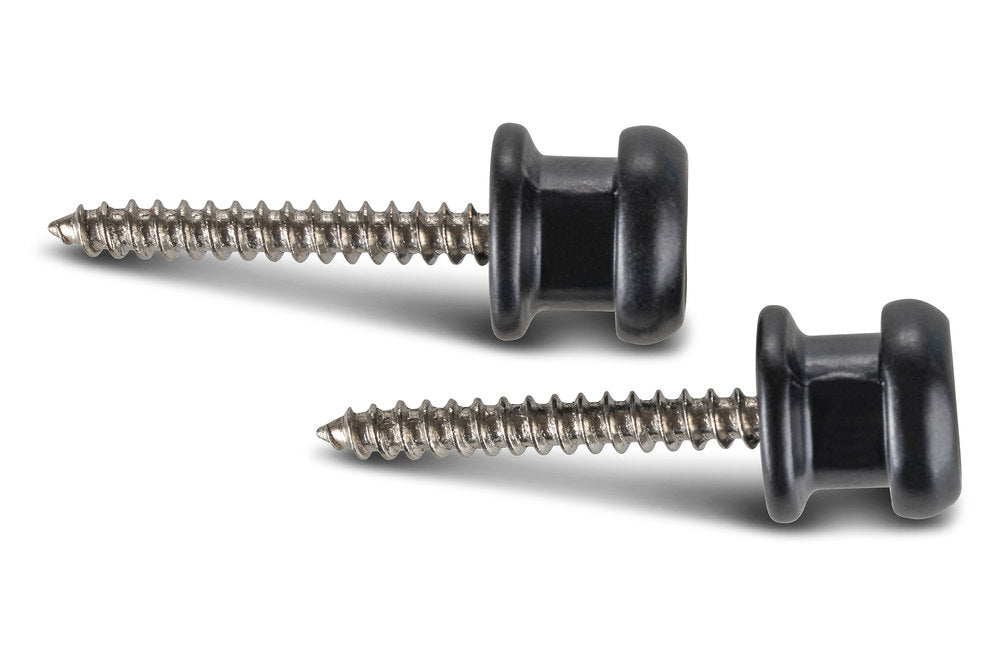Fire & Stone Security Lock bottone per tracolla, nero opaco, 2 pz.