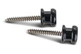 Fire & Stone Security Lock bottone per tracolla, nero lucido, 2 pezzi