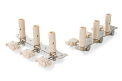 Meccaniche per chitarra classica GEWA, nichelate senza lira, bottoni color crema
