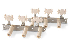 Meccaniche per chitarra classica GEWA, nichelate senza lira, bottoni color crema