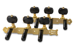 GEWA meccaniche per chitarra classica, color oro con lira, bottoni in acrilico nero