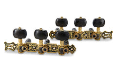 GEWA meccaniche per chitarra classica, color oro con lira, bottoni in acrilico nero