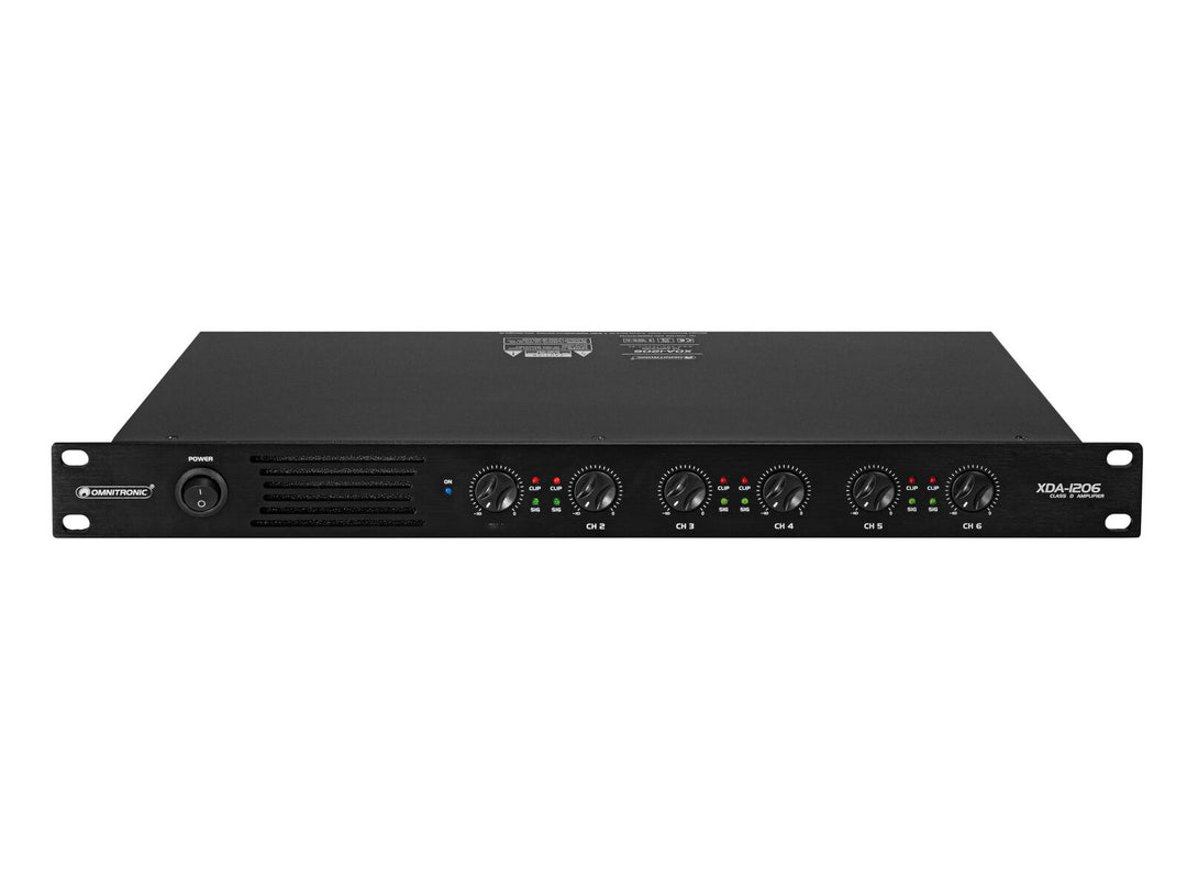 Amplificatore OMNITRONIC XDA-1206 a 6 canali in classe D