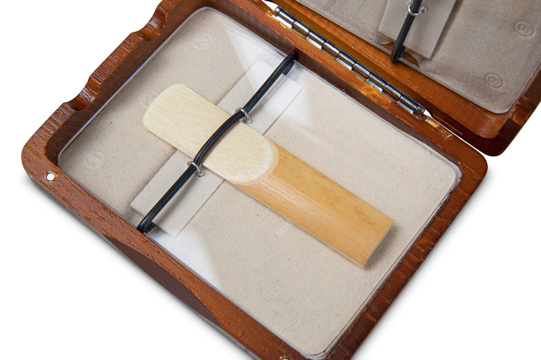 GEWA Reed case per sax alto 6 ance - Finitura laccata rosso-marrone