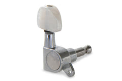 Meccaniche singole GEWA die-cast, grande bottone perlato in stile Grover, 3+3