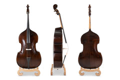 GEWA Georg Walther contrabbasso 4/4, massiccio, forma da viola da gamba, vernice marrone scuro