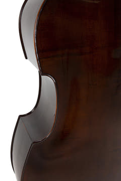 GEWA Georg Walther contrabbasso 4/4, massiccio, forma da viola da gamba, vernice marrone scuro