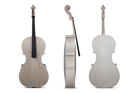 Violoncello GEWA non verniciato 4/4, Stradivari Gore-Booth, bella marezzatura