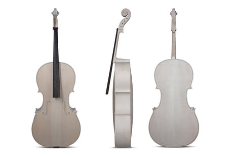 GEWA violoncello non verniciato 4/4 per mancini, Gore-Booth, bella fiammatura