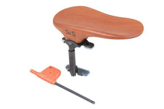 SAS supporto per mento con base in carbonio, noce, alto 24 mm