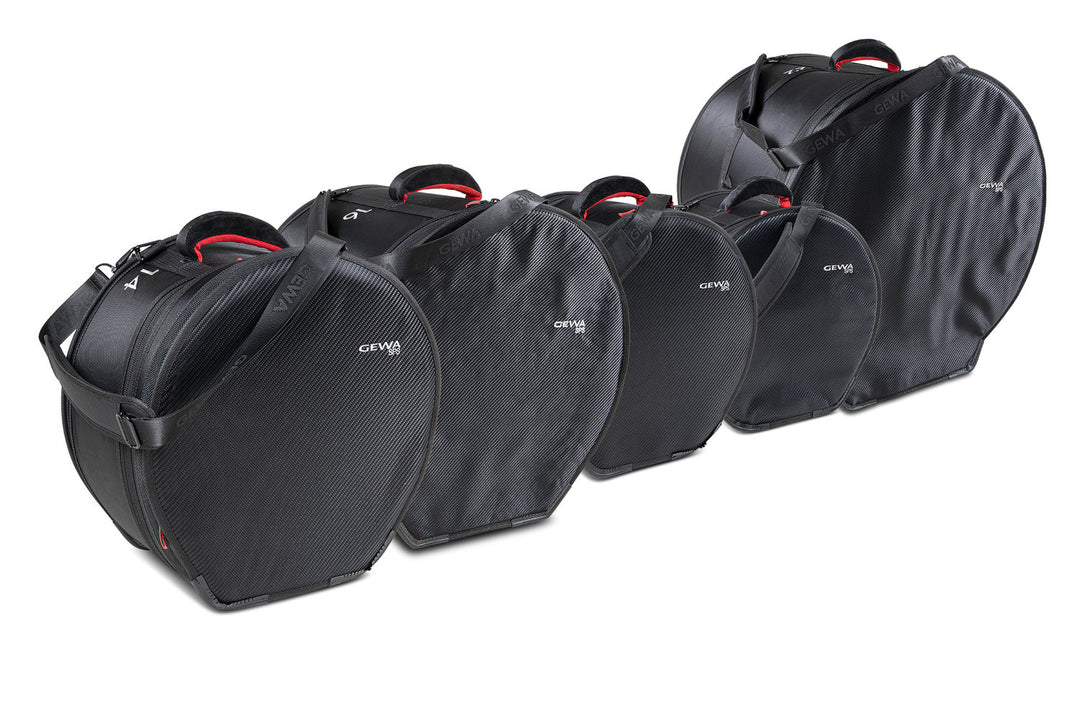 GEWA set bag per batterie SPS - 22" x 18", 12" x 10", 13" x 11", 16" x 16", 14" x 6,5"