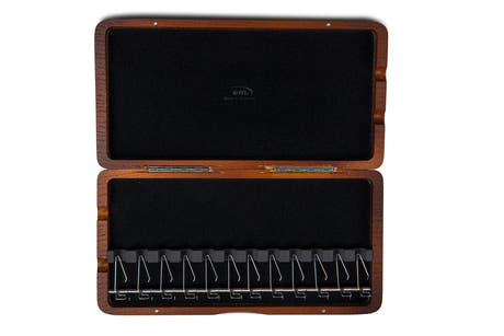 GEWA custodia per ance per fagotto 12 tubi - finitura laccata rosso marrone