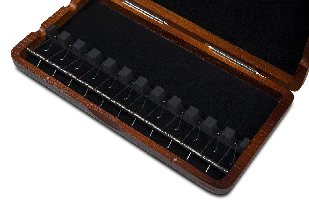 GEWA custodia per ance per fagotto 12 tubi - finitura laccata rosso marrone