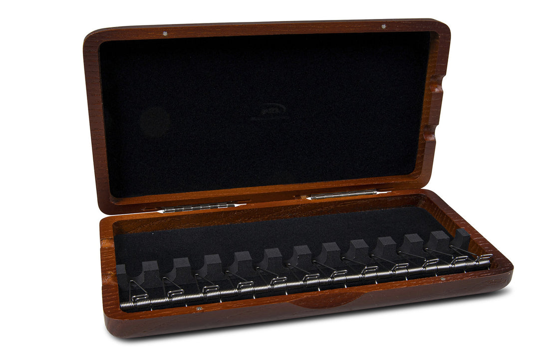 GEWA custodia per ance per fagotto 12 tubi - finitura laccata rosso marrone